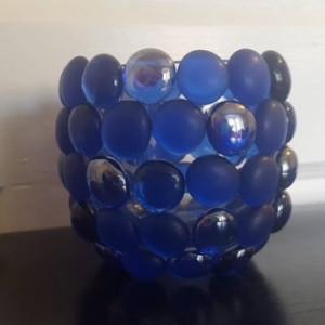 Glass Bead Candle Holder- Single