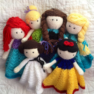 Princess Lovey/ Security Blanket/ Plush Doll/ Stuffed Toy Doll/ Soft Toy Doll/ Amigurumi Doll/ Frozen Doll- MADE TO ORDER