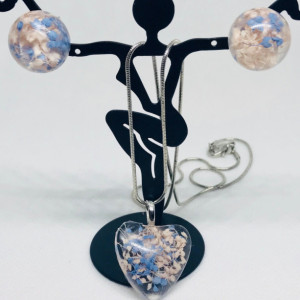 Wedding earrings studs White flower earrings Glass globe Bridesmaid gift jewelry