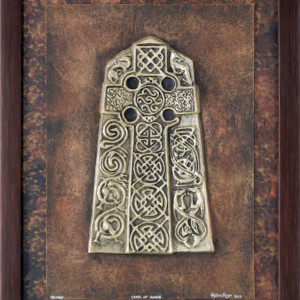Cross at Angus - Cast Paper - Celtic Cross - Scottish Art - Irish art - Highlander - Pictish - Stone Cross