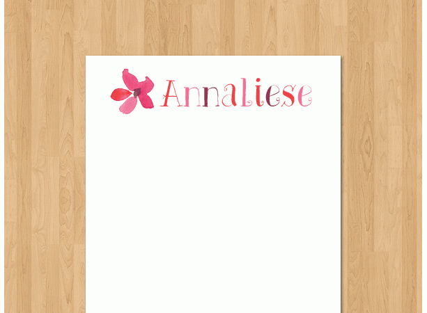 Watercolor Floral Printable Stationery