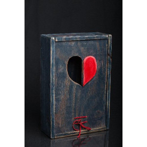 Open Heart Wooden Gift, Jewelry, or Wine Box