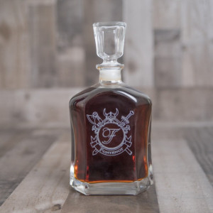 Fathers day groom groomsmen gift laser engraved decanter