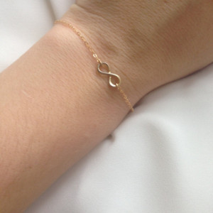 gold infinity bracelet, gold eternity bracelet, 14k gold infinity bracelet, anniversary gift gold bracelet, layer gold bracelet,
