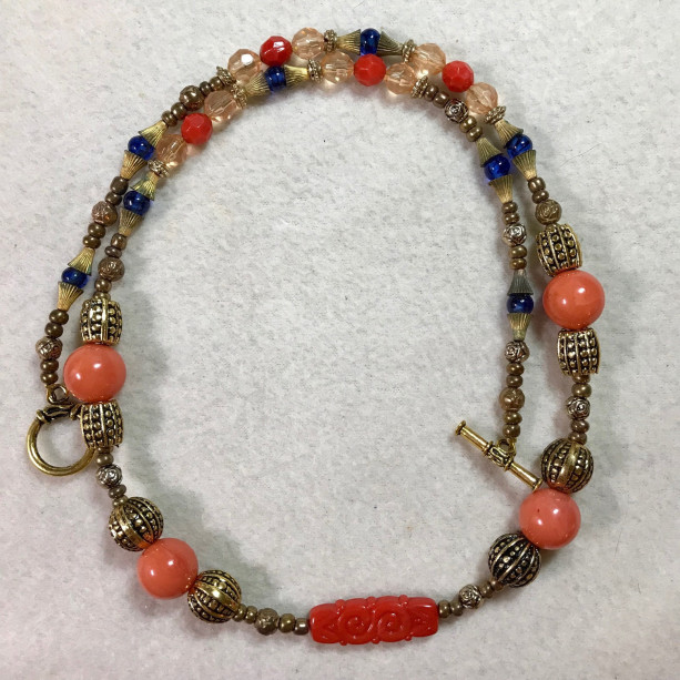 Desert Dream handmade beaded necklace 25" long