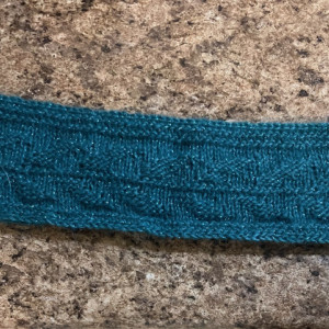 Hand knitted head band
