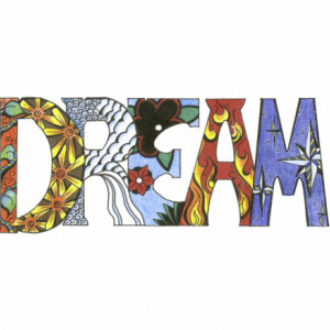 Dream 5x7 Fine Art Print, Inspirational Word Quote, Mindfulness Home Decor, Bohemian Spiritual Illustration, Zen Reminder, Gift Under 25