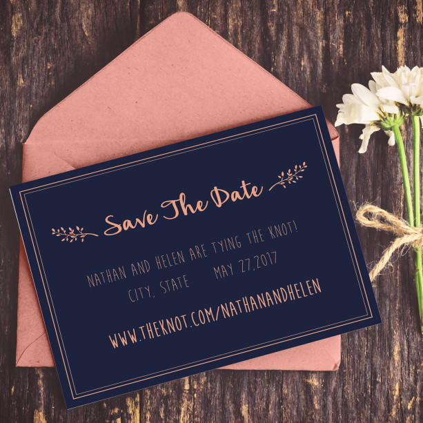 Navy and Coral Save the Date, Save the Date, Preppy Wedding, Summer Wedding, Save The Date Printable, DIY Wedding, Instant Download,