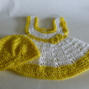Baby's Dress and Hat