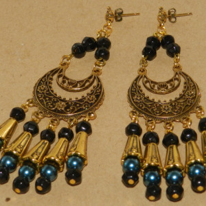 Antique Gold Art Nouveau Earrings A03431