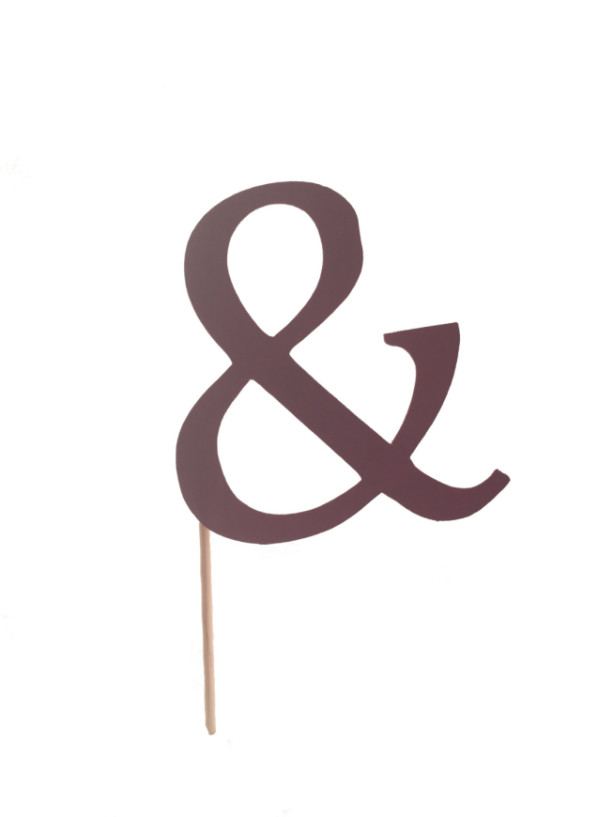 Ampersand Cupcake Toppers - Set of 12