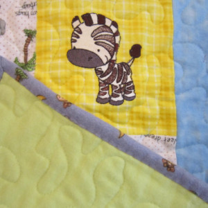 Adorable Animals Flannel Baby Quilt