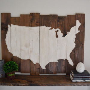 Wood United States Sign - Hanging Wall Art - America