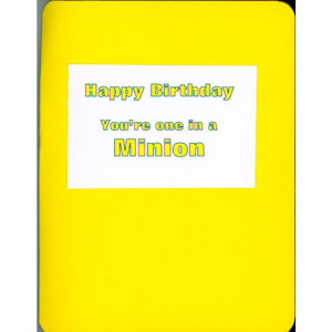 Minion birthday cards-set of 5