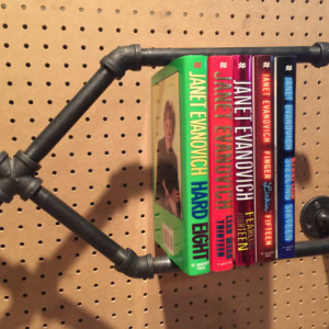 Industrial Black Pipe Cross Book Shelf Urban, Loft, Steampunk Style