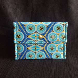 Snap Pouch - Ornate Blue
