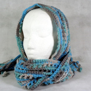 Fringed hooded scarf,hooded scarf,fringed scarf,long hooded scarf,long fringe scarf,long scarf,snood hood scarf,scarf hood,hood scarf,gift