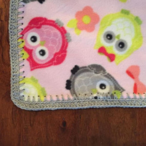 Fleece Owl Print Blanket