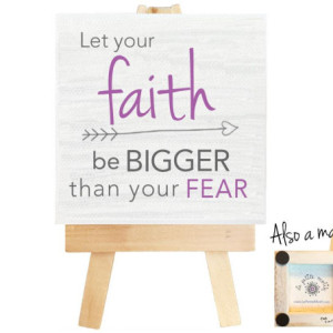 Faith mini canvas magnet. Faith. Gift for her. Gift for girlfriend. Religious. Religious gifts. Religious wall art. Spiritual art.