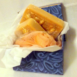 Gift Box Natural Soaps Honey~Lavender~Frank & Myrrh