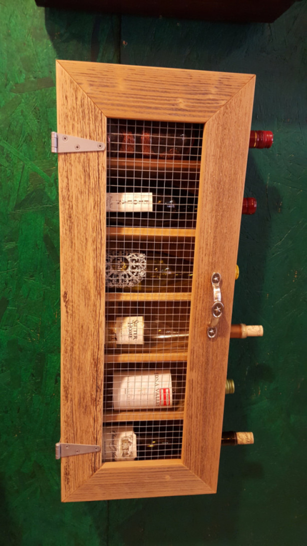 Handcrafted Rustic Wine Cabinet
