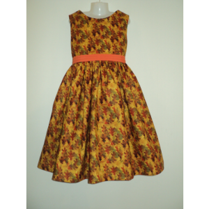 NEW Handmade Fall/Autumn Leaves Sparkle Dress Custom Size 12M-14Yrs
