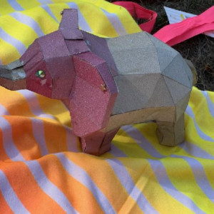 3D paper lantern fox and elephant diy kit