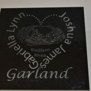 Engraved Ultrasound Photo on Granite 
