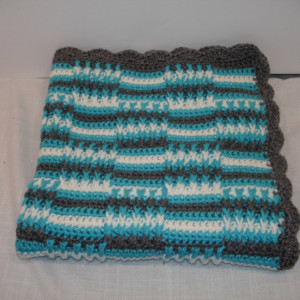Crocheted Handmade Baby Carseat Floortime Naptime Anytime blanket