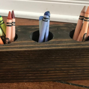 Rustic Crayon Holder / Kids Crayon Holder / Pencil Holder / Wood Crayon Holder / Craft Holder / Children's Crayon Holder