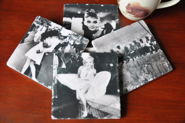 Iconic Picture Coasters. NYC. Ideal for Wedding, Anniversary, Birthday, Christmas, Valentine's Day, Hobby Coasters, Unique Gift. Handmade.