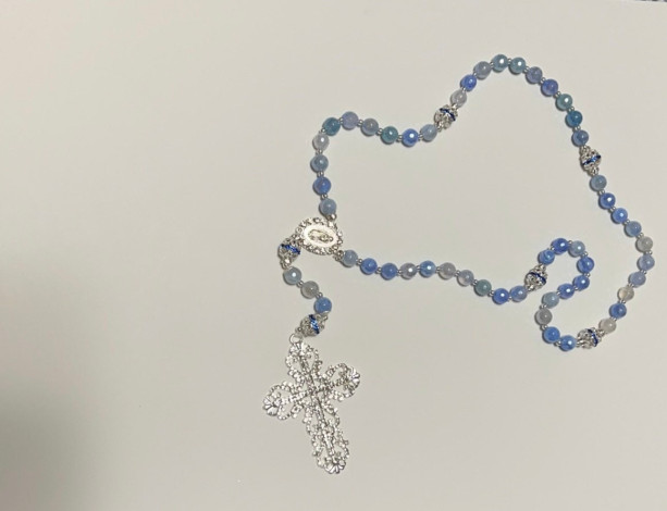 Baby Blue Stunning Catholic Rosary