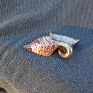 Coppered Leaf Pendant