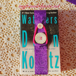 Bookmark, Purple Ribbon with Ivory Vintage Buttons