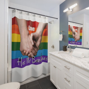 LGBTQ shower curtain, LGBT Gift, Gay Pride Gifts, Unique shower curtain, Washable, Bathroom Decor, Inspirational Shower Curtain