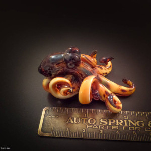 The Leopard Kracken Collectible Wearable  Boro Glass Octopus Necklace / Sculpture Made to Order