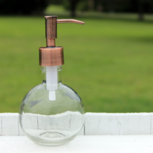 Noveau Glass Soap or Lotion Dispenser - Narrow Pump w/ Multiple Finishes