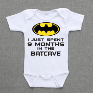 I spent 9 months in the batcave funny baby bodysuit