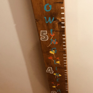 6 ft  Children's Wooden Growth Ruler-"Growing like a weed"