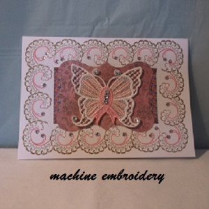 Machine embroidery card