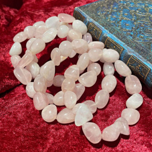 Rose Quartz bracelets, all natural crystal gemstone jewelry, stretch bracelet, love stone, healing crystal bracelets