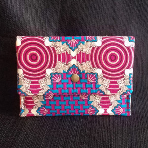 Snap Pouch - Ornate Pink/Blue