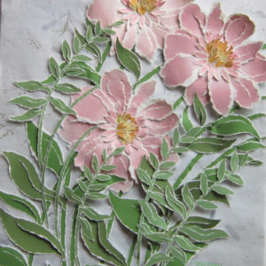 Torn Paper - Light Pink Azaleas, 11 X 14