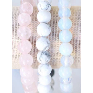 Fertility Trio Gemstone Bracelet Set