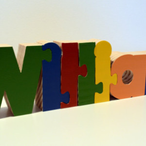 Wood Jigsaw Kids Name Puzzle Painted Handmade Childrens
