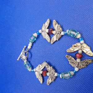 Butterflies and Beads Bracelet 