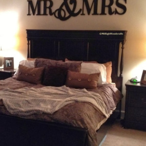 MR & MRS Wood Letters,Wall Décor, Painted Wood Letters, Wall Letters Queen Size