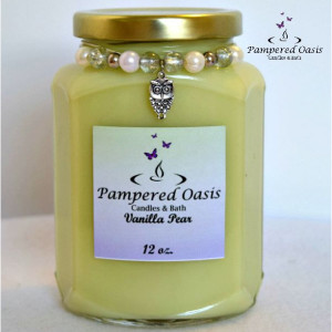 Vanilla Pear Soy Candle - Eco Friendly Candle - Clean Burn Candle - Vanilla Pear Candle - Fruit Scented Candle - Fruit Candle