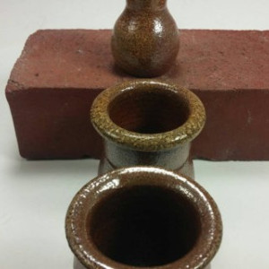 Three Bottles - Soda Fired Pottery Bud Vase