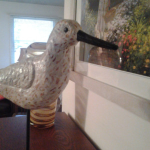 Hand Carved and Painted Wooden Bird - Willet